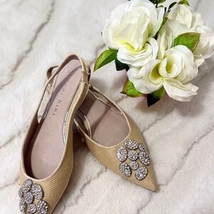 Gianni Bini Tan Flats with Elegant Design